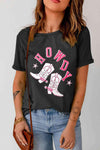 HOWDY Cowboy Boots Graphic Tee - Tophatter Daily Deals