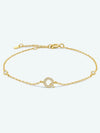 Q To U Zircon 925 Sterling Silver Bracelet Q Gold One Size Bracelets - Tophatter Daily Deals