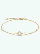 Q To U Zircon 925 Sterling Silver Bracelet Q Gold One Size Bracelets - Tophatter Daily Deals