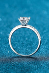 Rhodium-Plated 2 Carat Moissanite Four-Prong Ring Moissanite - Tophatter Daily Deals