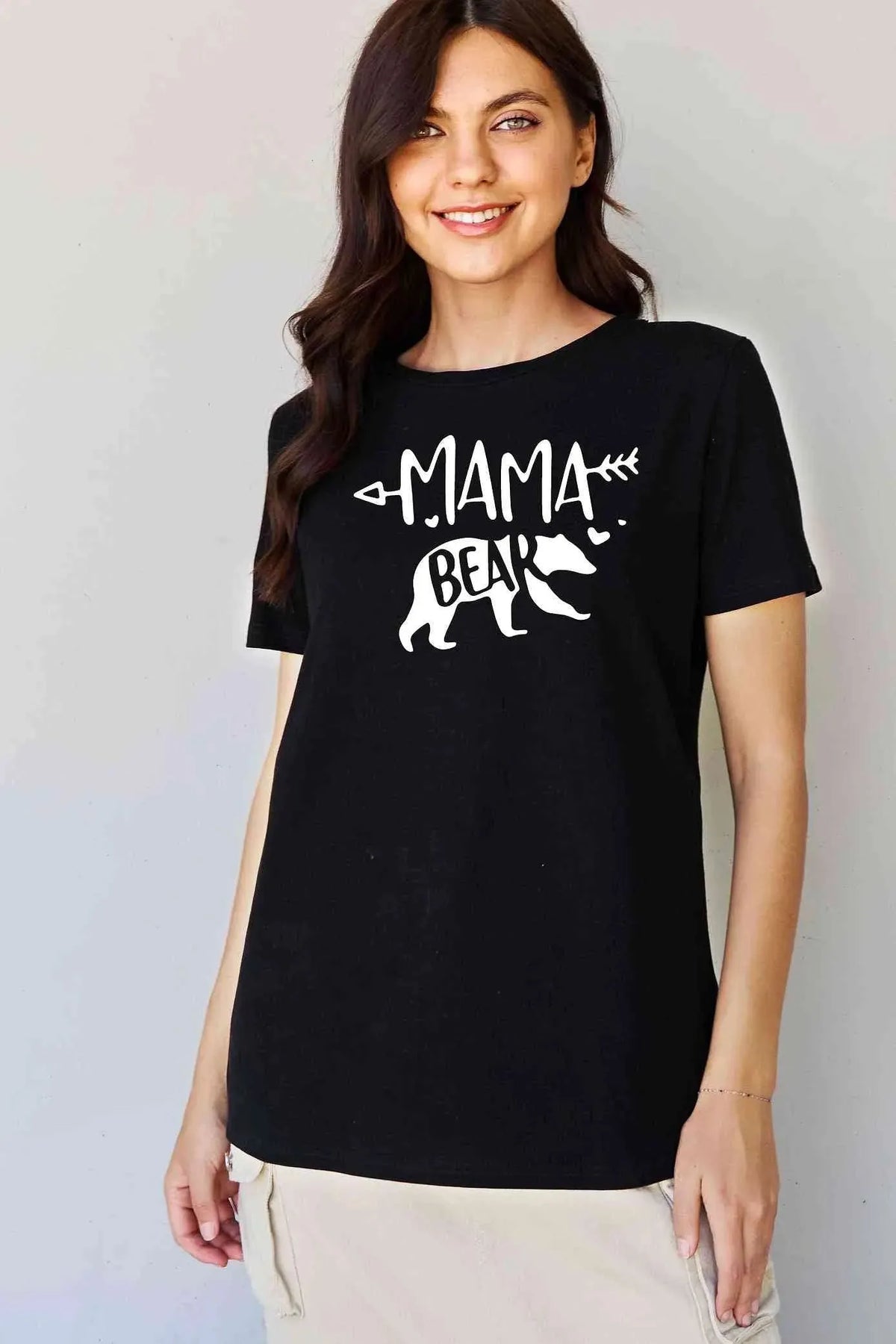 Simply Love Full Size MAMA BEAR Graphic Cotton T-Shirt Women's T-Shirts - Tophatter Daily Deals