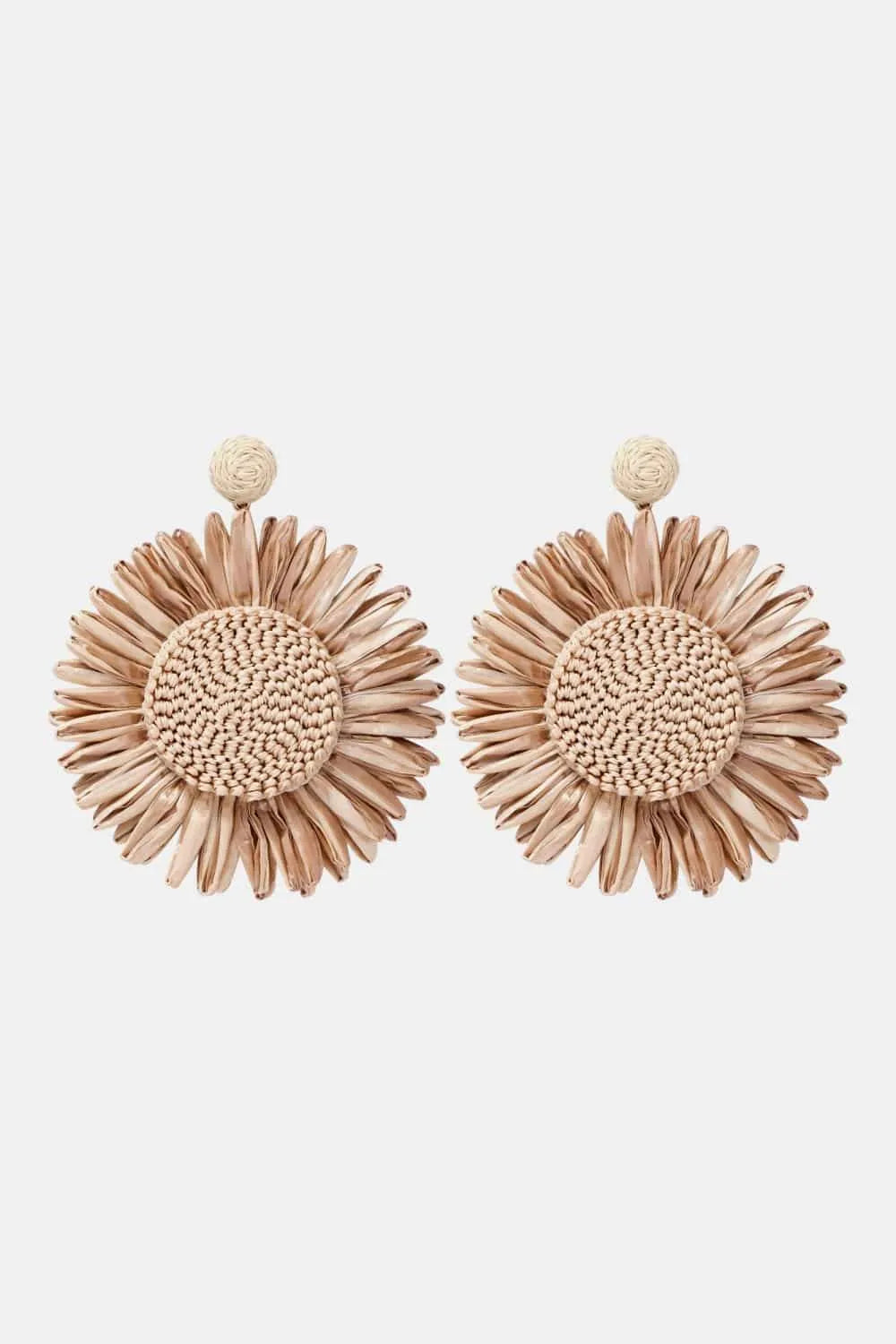 Flower Shape Dangle Earrings Sand One Size Earrings - Tophatter Daily Deals