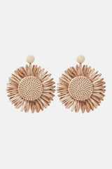 Flower Shape Dangle Earrings Sand One Size Earrings - Tophatter Daily Deals