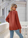 V-Neck Long Sleeve Blouse Blouses - Tophatter Daily Deals