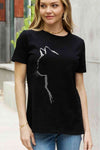 Simply Love Full Size Cat Graphic Cotton Tee Women's T-Shirts - Tophatter Daily Deals