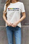 Simply Love Full Size LOVE IS LOVE IS LOVE Graphic Cotton Tee Women's T-Shirts - Tophatter Daily Deals