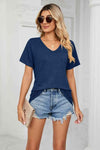 Short Sleeve V-Neck T-Shirt Women's T-Shirts - Tophatter Daily Deals