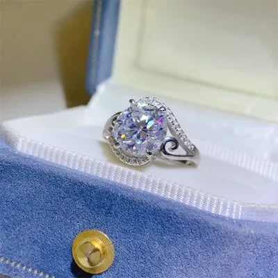 3 Carat Moissanite 925 Sterling Silver Ring Moissanite - Tophatter Daily Deals