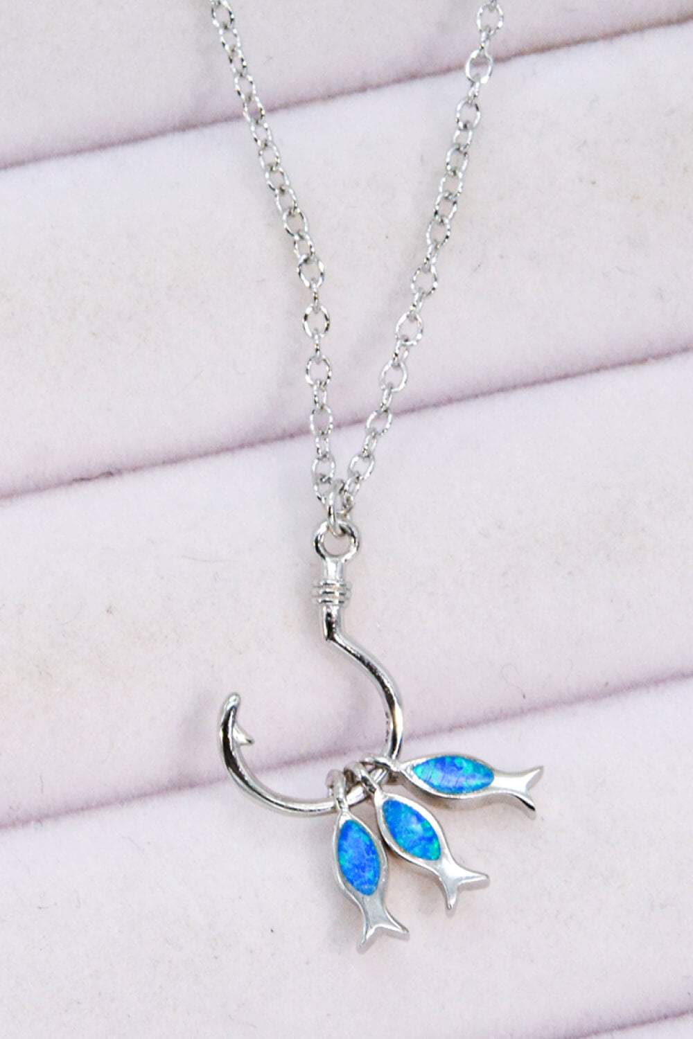 Opal Fish 925 Sterling Silver Necklace - Tophatter Shopping Deals - Electronics, Jewelry, Auction, App, Bidding, Gadgets, Fashion