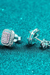 1 Carat Moissanite and Zircon Contrast Geometric Stud Earrings Moissanite - Tophatter Daily Deals