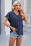 V-Neck Short Sleeve T-Shirt Women's T-Shirts - Tophatter Daily Deals