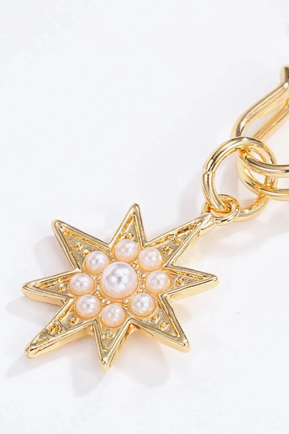 5-Pair Wholesale Inlaid Pearl Star and Moon Drop Earrings Earrings - Tophatter Daily Deals
