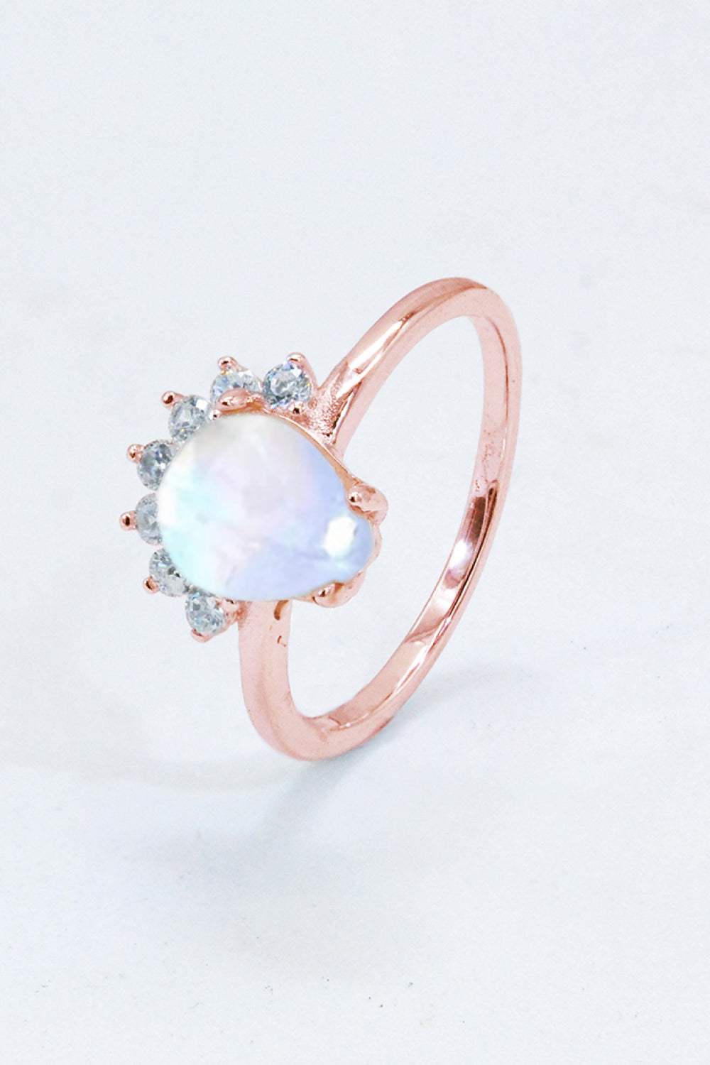 925 Sterling Silver Moonstone Ring Moonstone - Tophatter Daily Deals