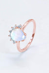 925 Sterling Silver Moonstone Ring Moonstone - Tophatter Daily Deals