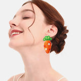 Stainless Steel Beaded Carrot Earrings Earrings - Tophatter Daily Deals