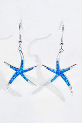 Opal Starfish Drop Earrings Opal - Tophatter Daily Deals