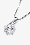 1 Carat Moissanite Pendant Platinum-Plated Necklace Moissanite - Tophatter Daily Deals