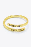 FAITH OVER FEAR Bypass Ring Rings - Tophatter Daily Deals