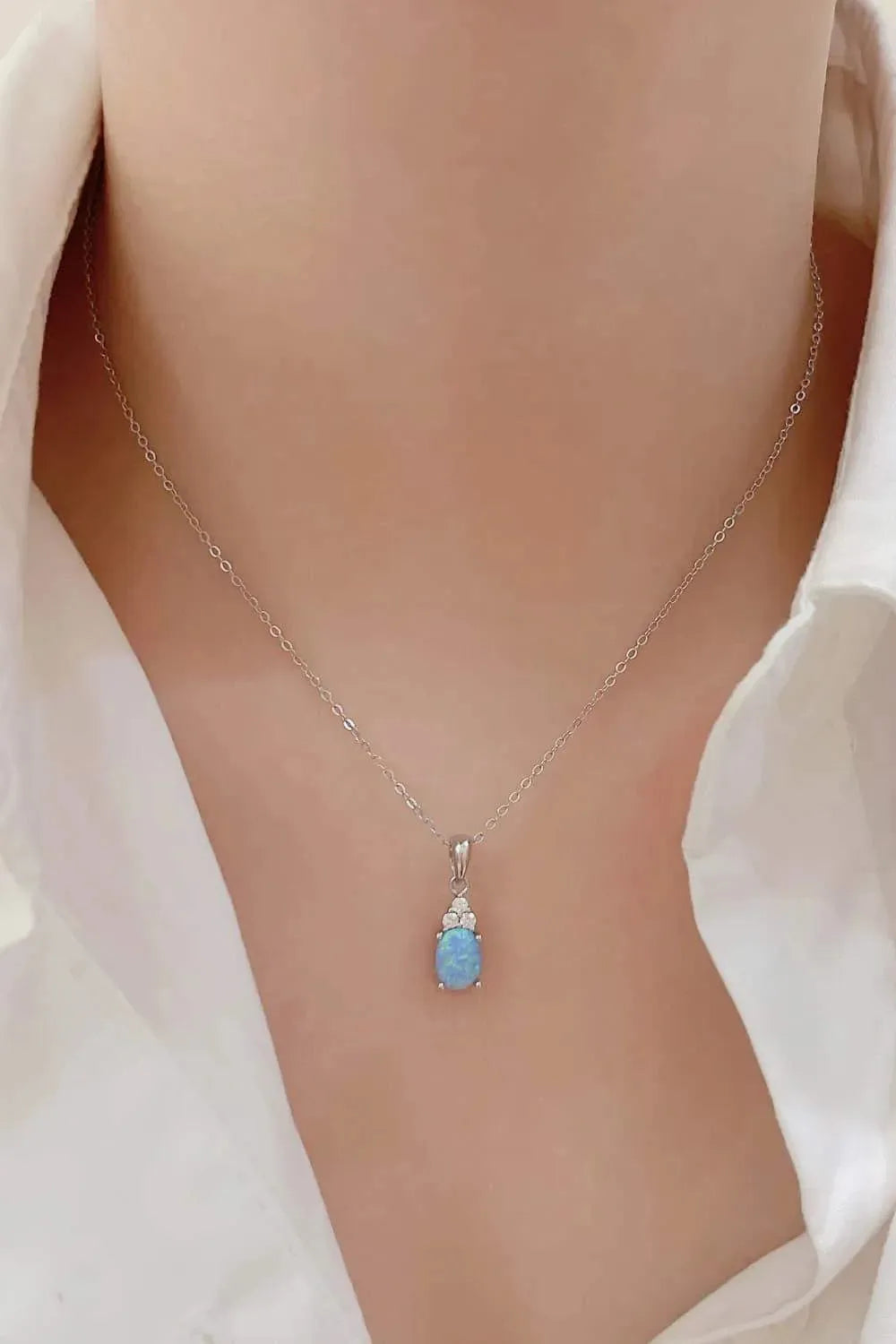 Find Your Center Opal Pendant Necklace Opal - Tophatter Daily Deals