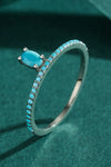 925 Sterling Silver Artificial Turquoise Ring Rings - Tophatter Daily Deals