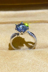 2 Carat Moissanite Ring in Smokey Gray Moissanite - Tophatter Daily Deals
