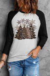 Christmas Tree Graphic Round Neck T-Shirt Women's T-Shirts - Tophatter Daily Deals