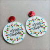 Christmas Themed Acrylic Dangle Earrings Style C One Size Earrings - Tophatter Daily Deals