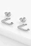 Zircon Letter V Stud Earrings Earrings - Tophatter Daily Deals