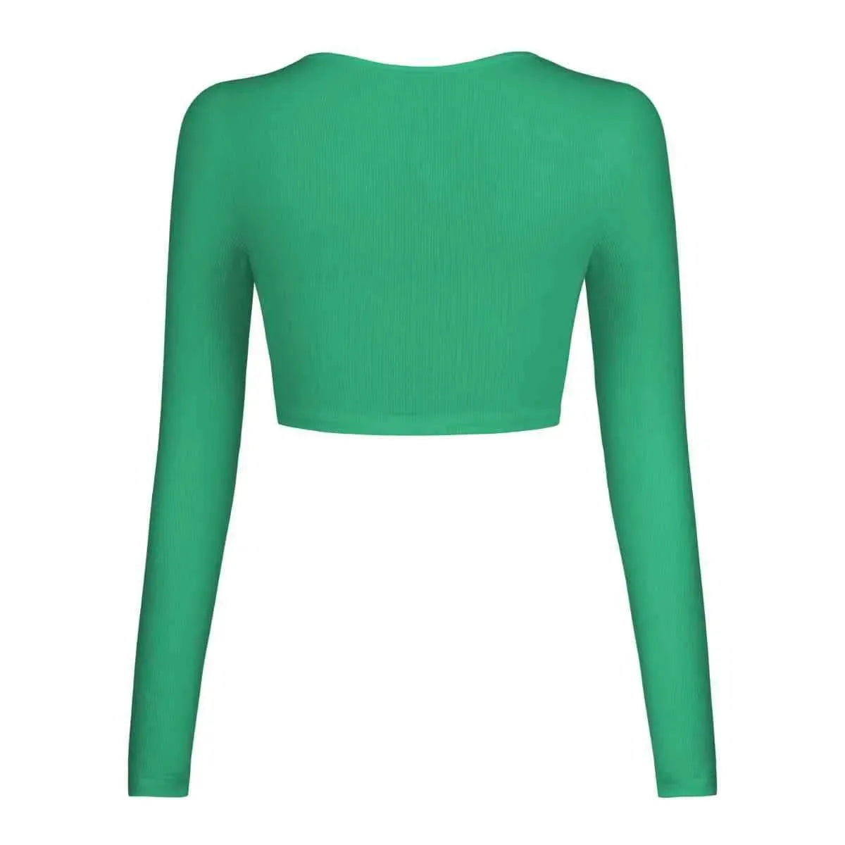 Double Take Button Down Long Sleeve Cropped Top Blouses - Tophatter Daily Deals