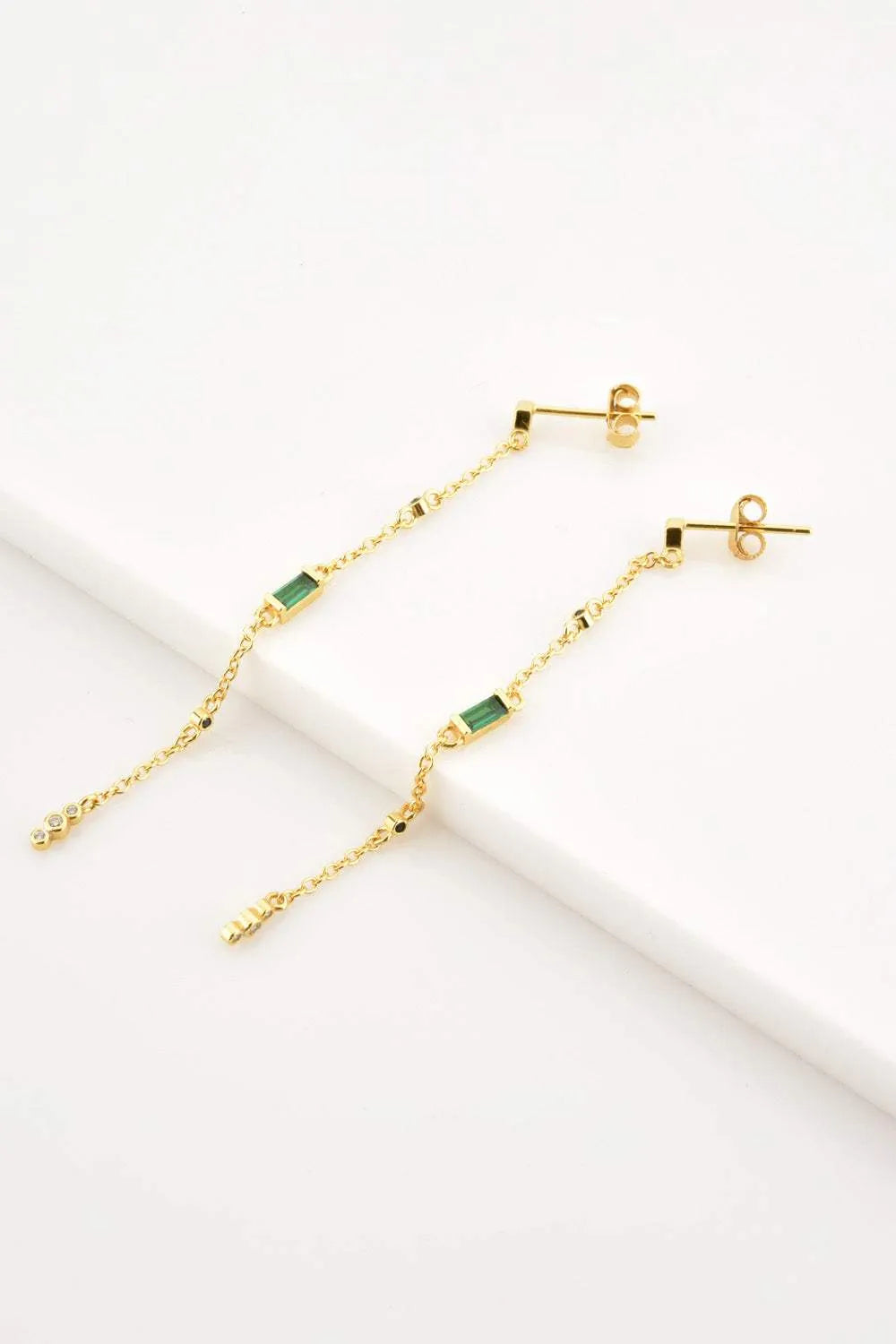 Inlaid Zircon 18K Gold-Plated Earrings Gold One Size Earrings - Tophatter Daily Deals