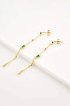 Inlaid Zircon 18K Gold-Plated Earrings Gold One Size Earrings - Tophatter Daily Deals
