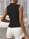 Mock Neck Ribbed Knit Tank Blouses - Tophatter Daily Deals