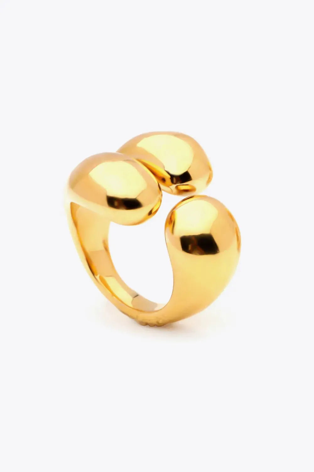 On My Mind 18K Gold Plated Open Ring Rings - Tophatter Daily Deals