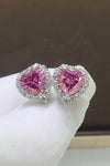 2 Carat Moissanite Heart-Shaped Earrings Moissanite - Tophatter Daily Deals