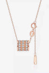 Moissanite 925 Sterling Silver Necklace Rose Gold One Size Moissanite - Tophatter Daily Deals