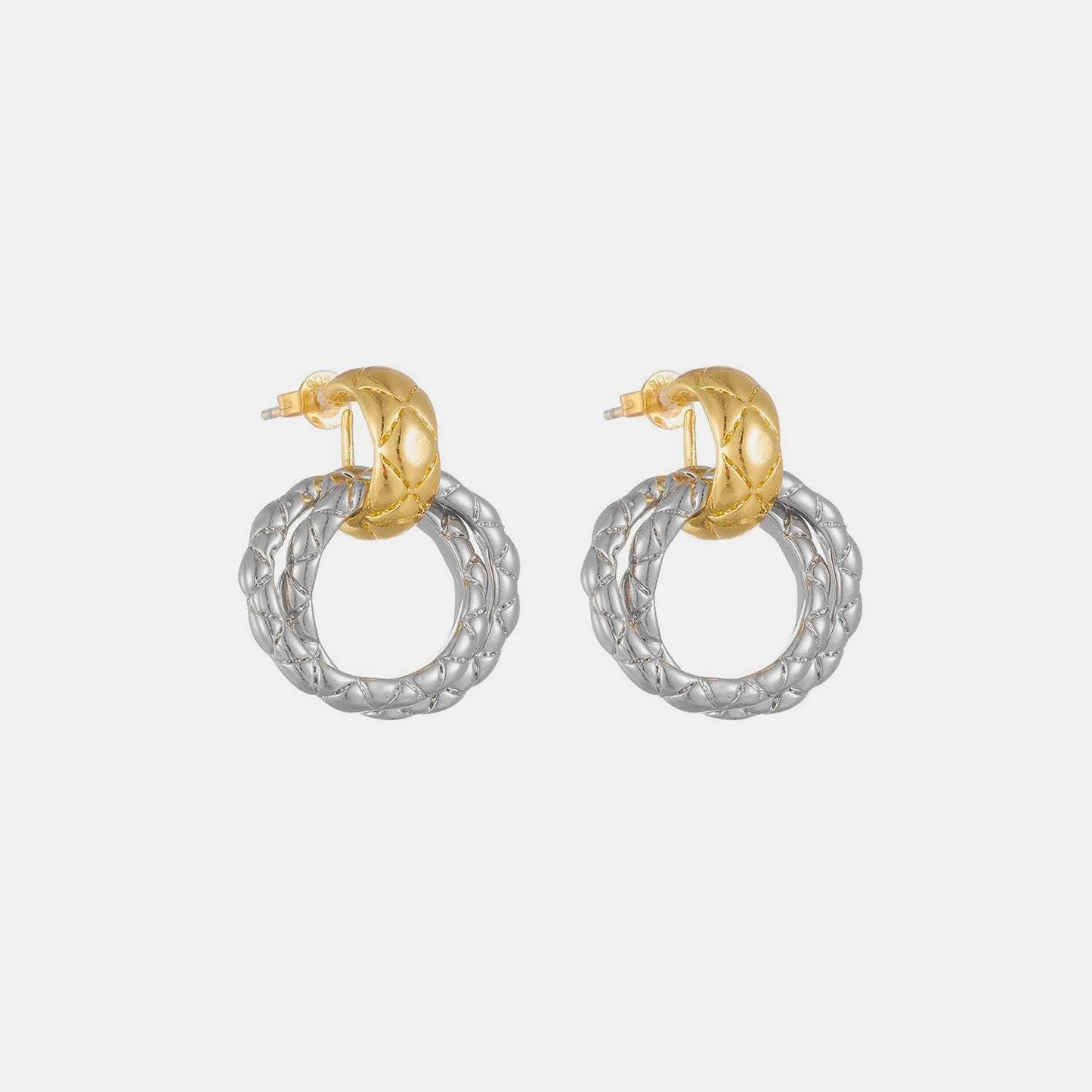 925 Sterling Silver Twisted Drop Earrings Silver One Size Earrings - Tophatter Daily Deals