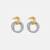 925 Sterling Silver Twisted Drop Earrings Silver One Size Earrings - Tophatter Daily Deals