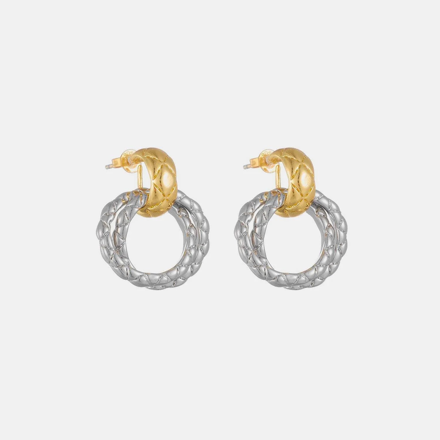 925 Sterling Silver Twisted Drop Earrings Silver One Size Earrings - Tophatter Daily Deals
