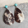 Artificial Turquoise Teardrop Earrings Coffee Brown One Size Earrings - Tophatter Daily Deals