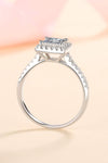 Sterling Silver Square Moissanite Ring Moissanite - Tophatter Daily Deals