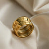 Gold Double Ridge Ring Rings - Tophatter Daily Deals