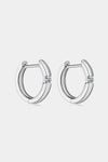 Moissanite 925 Sterling Silver Huggie Earrings Silver One Size Moissanite - Tophatter Daily Deals