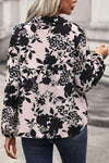 Printed Tie Neck Balloon Sleeve Blouse Blouses - Tophatter Daily Deals