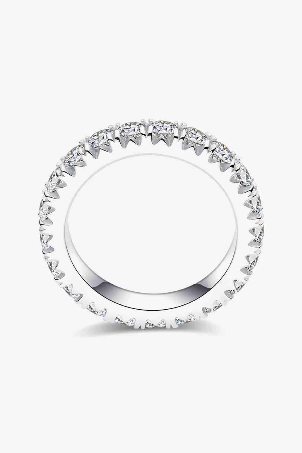 2.3 Carat Moissanite 925 Sterling Silver Eternity Ring Moissanite - Tophatter Daily Deals