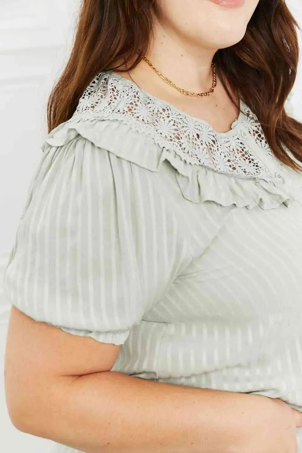 HEYSON Sweet Talk Full Size Short Sleeve Top Blouses - Tophatter Daily Deals