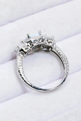 925 Sterling Silver Square Opal Ring Opal - Tophatter Daily Deals