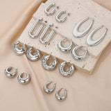 Stainless Steel Hinged Hoop Earrings Earrings - Tophatter Daily Deals