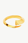 18K Gold-Plated Copper Bypass Ring Gold Rings - Tophatter Daily Deals