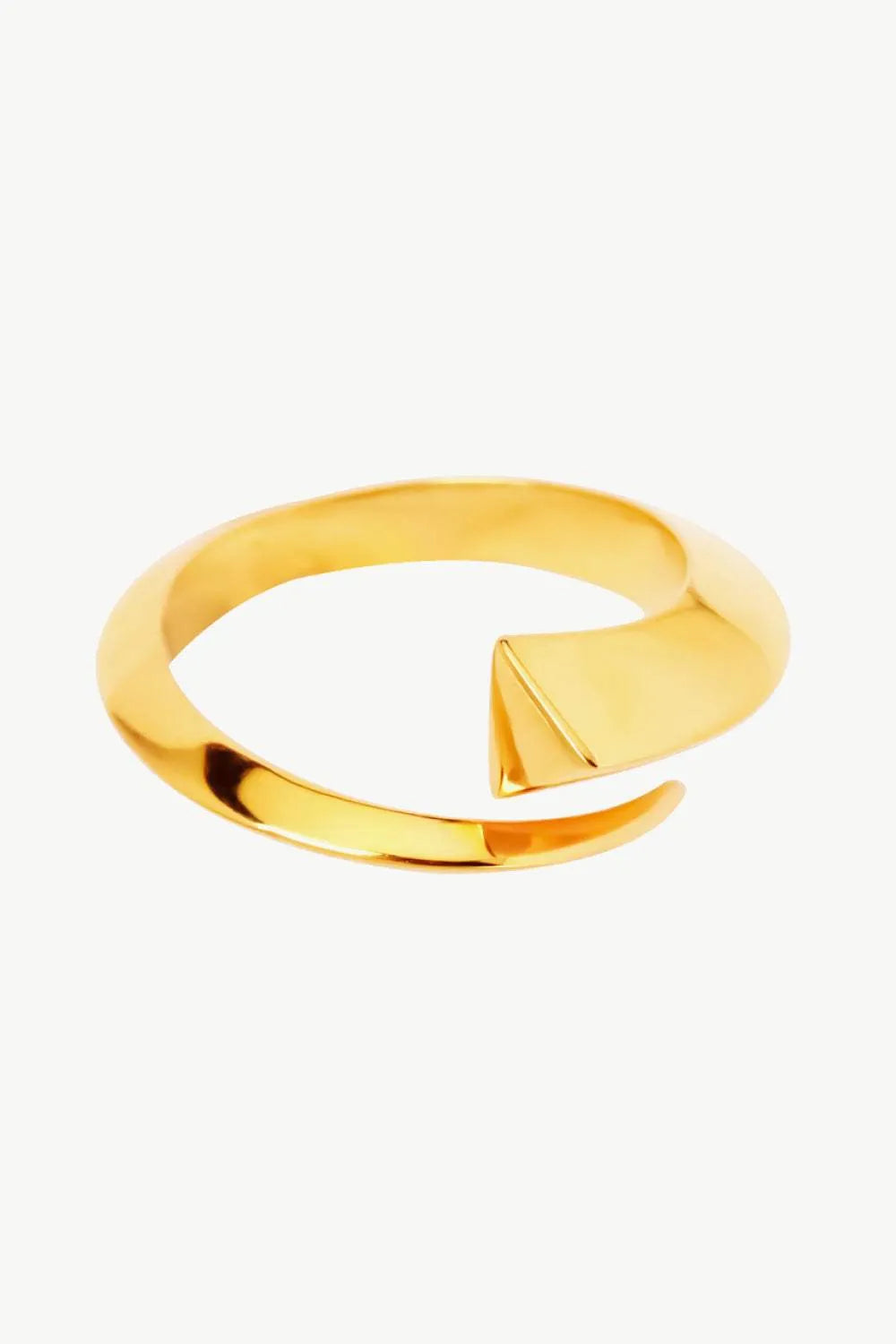 18K Gold-Plated Copper Bypass Ring Gold Rings - Tophatter Daily Deals