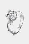 2 Carat Moissanite 925 Sterling Silver Ring White Moissanite - Tophatter Daily Deals